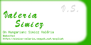 valeria simicz business card