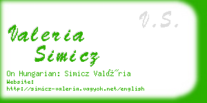 valeria simicz business card